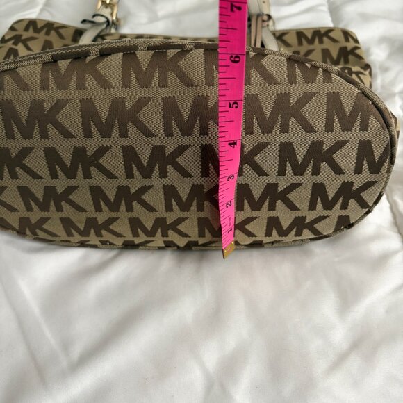 MICHAEL Michael Kors Brown Signature Jet Set Canvas Tote Shoulder Bag - Picture 5 of 10